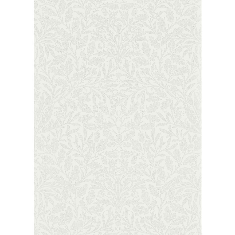 Pure Acorn Wallpaper 216043 by Morris & Co in Chalk Silver